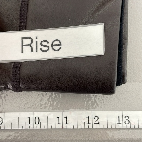 ALC Pants Women's 6 Brown Skinny Faux Leather Zip Up - Picture 10 of 12